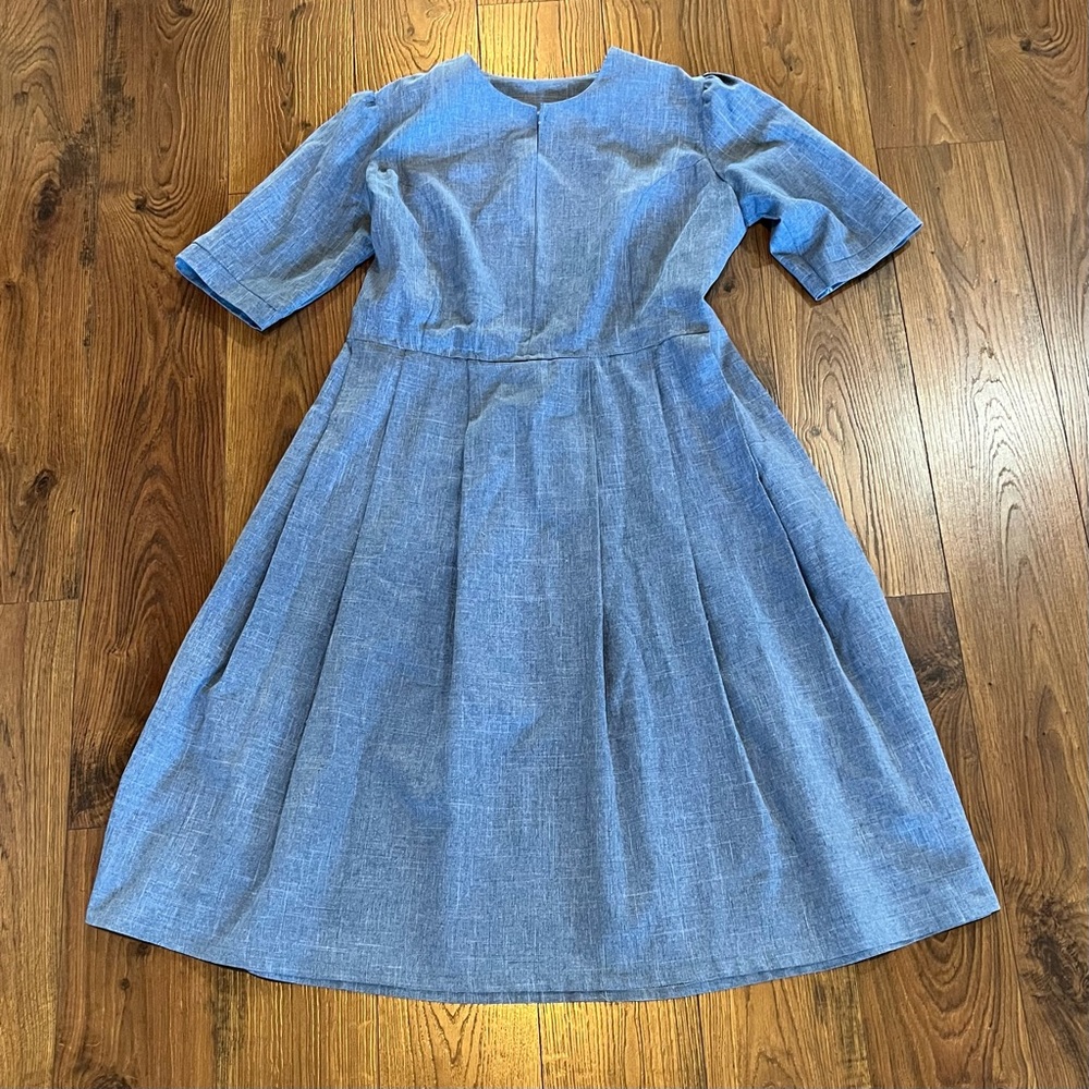 Authentic Amish Women’s Dress Handmade Large Blue Costume Dress Up